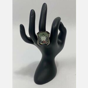 Judith Leiber Cocktail Ring Women's Black and Green Size 8 Square